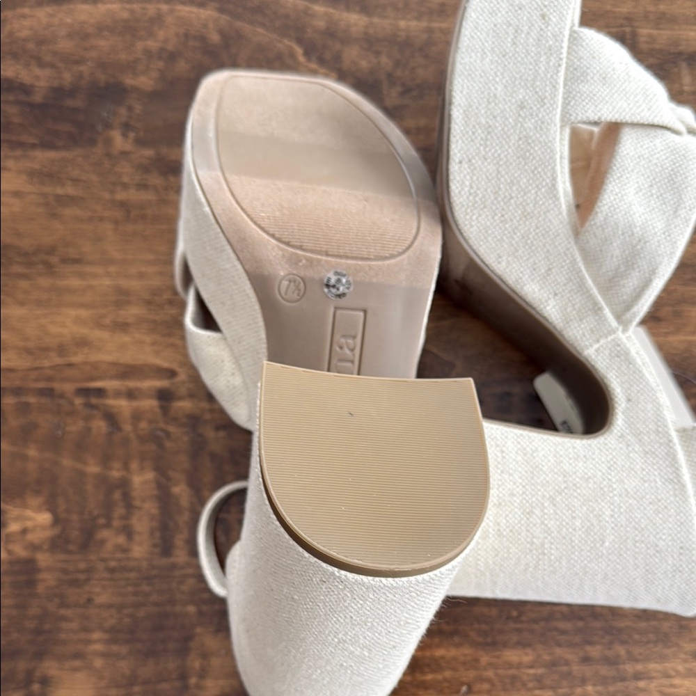 NWT a.n.a. Women's Holland Natural Platform Sandals Size 7.5 - Picture 7 of 9